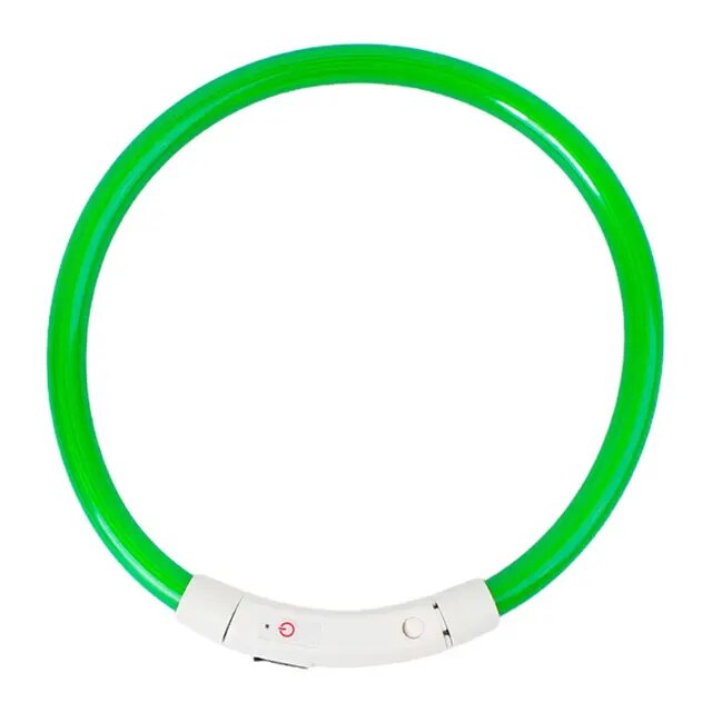 LED Dog Cat Collar Luminous Rechargeable for Outdoor Light up Collar USB Charging Puppy for Outdoor