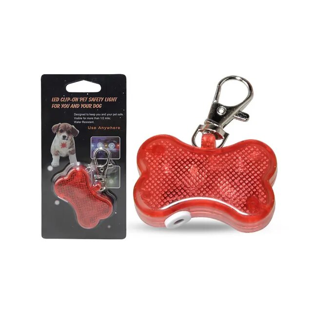 Led Dog Collar Pendant Rechargeable Pet Usb Luminous Collar Pendant Pet Flash Light Leash Dog Bone Design Decoration Dog Necklace