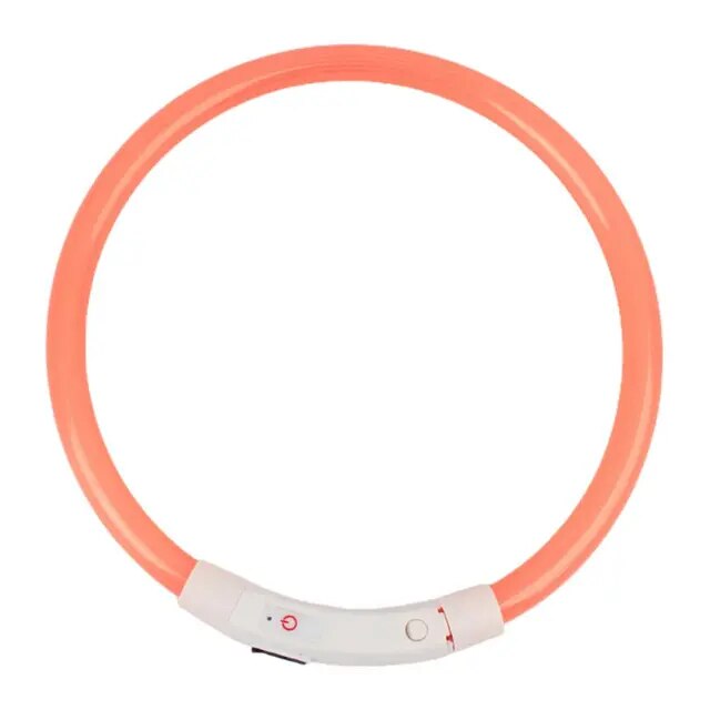 LED Dog Cat Collar Luminous Rechargeable for Outdoor Light up Collar USB Charging Puppy for Outdoor