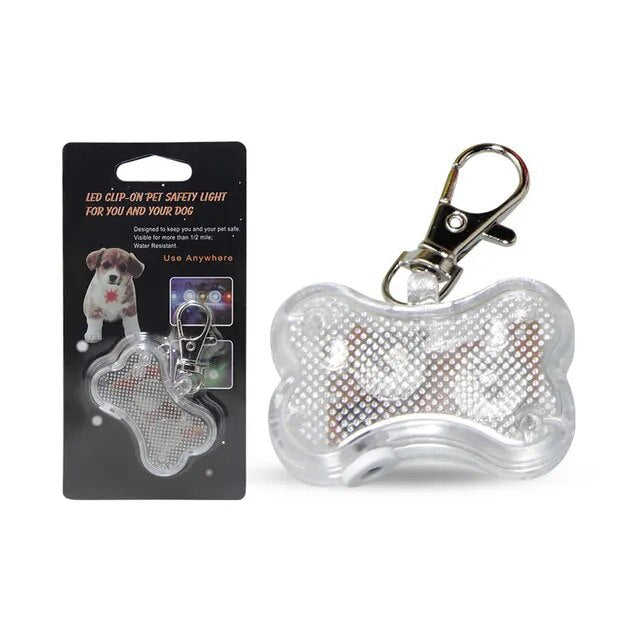 Led Dog Collar Pendant Rechargeable Pet Usb Luminous Collar Pendant Pet Flash Light Leash Dog Bone Design Decoration Dog Necklace