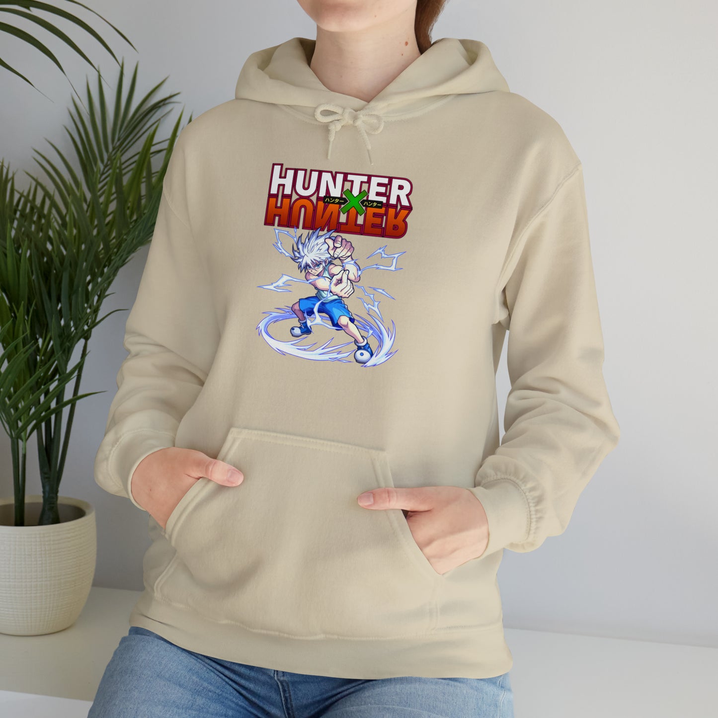 3MLLC | Killua Zoldyck Hunter X Hunter Anime Manga Hoodie Unisex Heavy Blend™ Hooded Sweatshirt