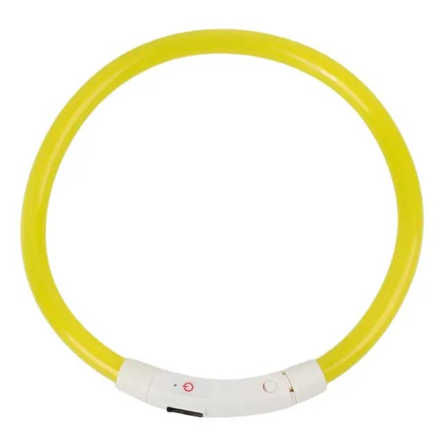 LED Dog Cat Collar Luminous Rechargeable for Outdoor Light up Collar USB Charging Puppy for Outdoor