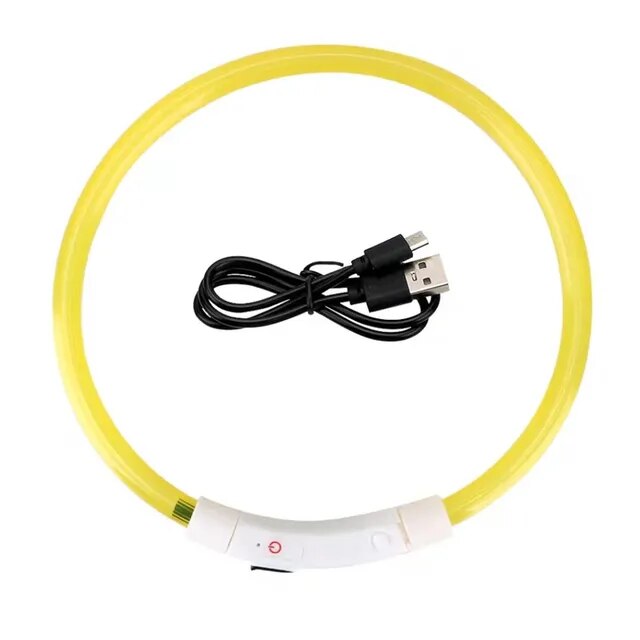 Led Usb Dog and Cat Collar Pet Dog Cat Night Luminous Charge Collar Led Night Safety Flashing Glow Dog Cat Loss Prevention Collar Pet Accessories