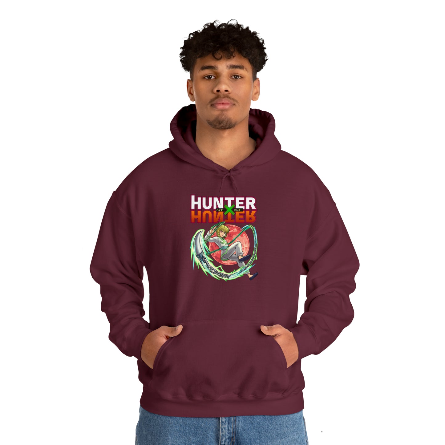 3MLLC | Kurapika Hunter X Hunter Anime Manga Hoodie Unisex Heavy Blend™ Hooded Sweatshirt