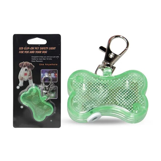 Led Dog Collar Pendant Rechargeable Pet Usb Luminous Collar Pendant Pet Flash Light Leash Dog Bone Design Decoration Dog Necklace