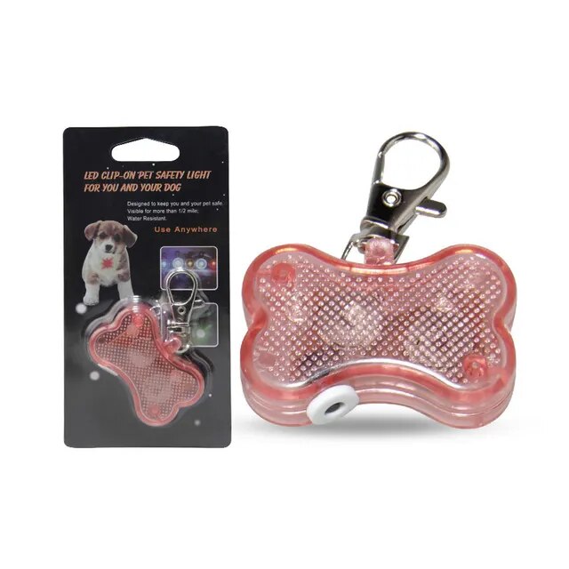 Led Dog Collar Pendant Rechargeable Pet Usb Luminous Collar Pendant Pet Flash Light Leash Dog Bone Design Decoration Dog Necklace