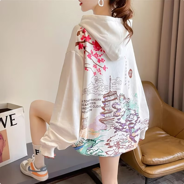 Sakura Cherry Blossom Tree Japanese Floral Flower Anime Hoodie