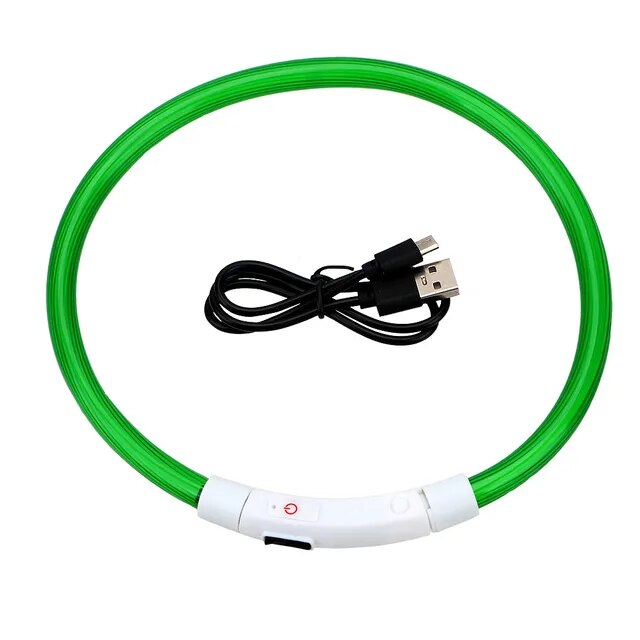 Led Usb Dog and Cat Collar Pet Dog Cat Night Luminous Charge Collar Led Night Safety Flashing Glow Dog Cat Loss Prevention Collar Pet Accessories