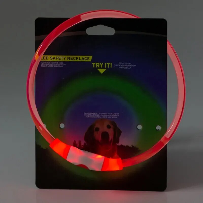 Dog Collar Usb Charge Luminous Collar Luminous Pet Collar Led Dog Collar Pet Accessories Collar Perro светящийся ошейник