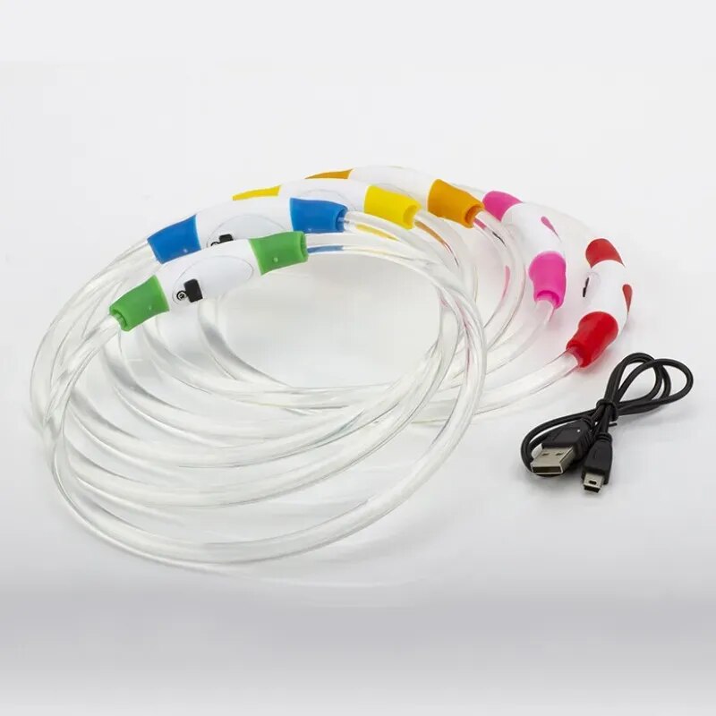 Dog Collar Usb Charge Luminous Collar Luminous Pet Collar Led Dog Collar Pet Accessories Collar Perro светящийся ошейник