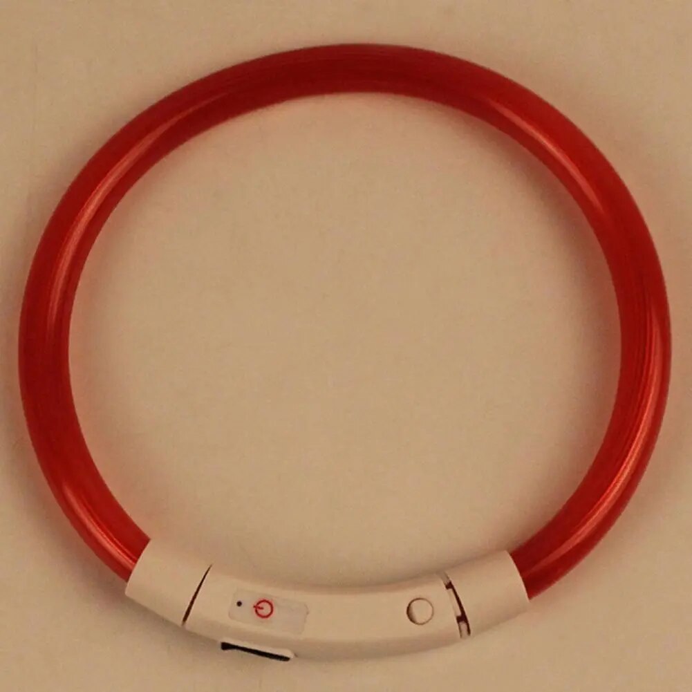 LED Dog Cat Collar Luminous Rechargeable for Outdoor Light up Collar USB Charging Puppy for Outdoor