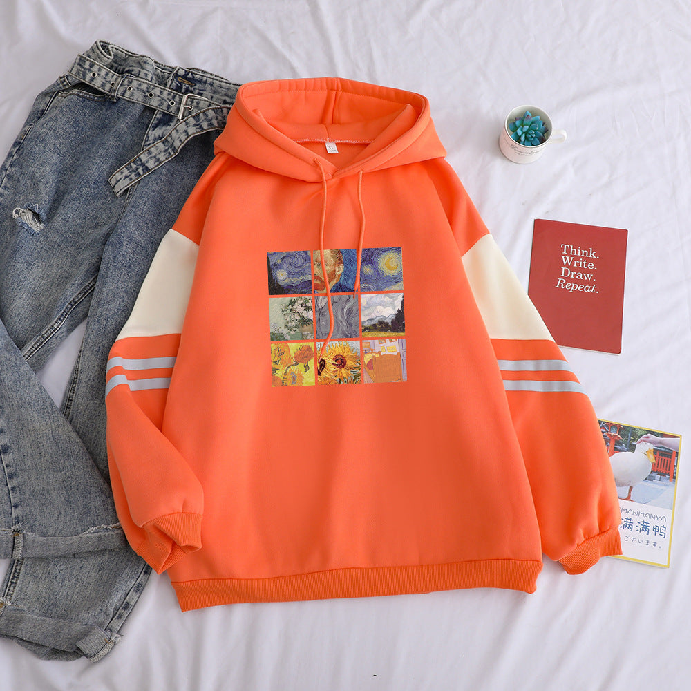 Van Gogh Inspired Famous Paintings Art Print Hoodie