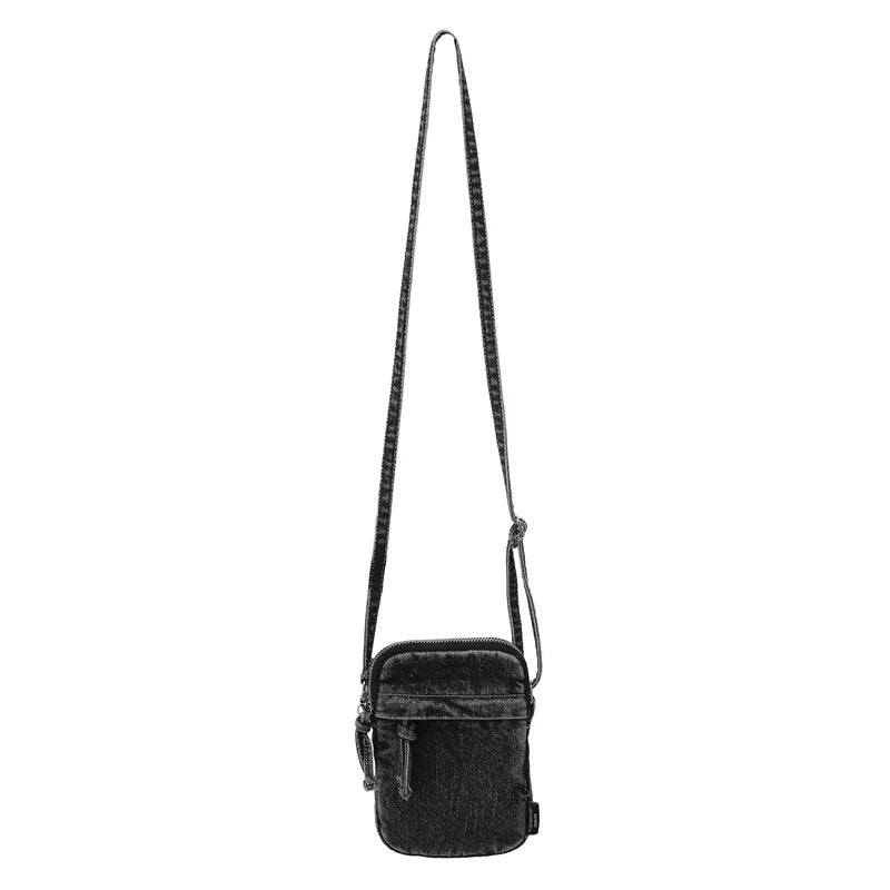 Zipper Sewing Thread Women'S Shoulder Bag 2024 New Women'S Crossbody Bag Mobile Phone Bag Hot Selling Design Mini Denim