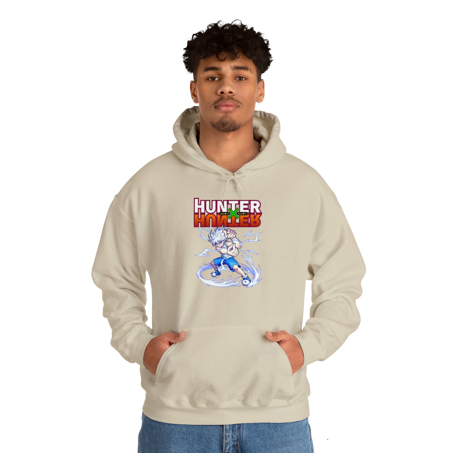 3MLLC | Killua Zoldyck Hunter X Hunter Anime Manga Hoodie Unisex Heavy Blend™ Hooded Sweatshirt