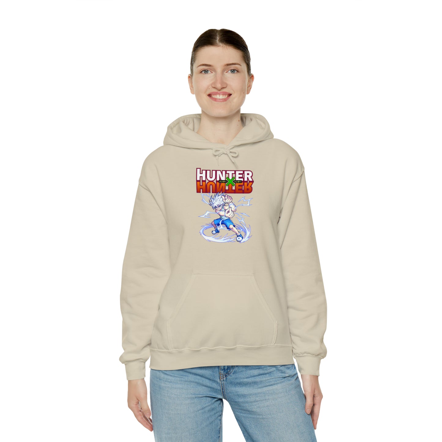 3MLLC | Killua Zoldyck Hunter X Hunter Anime Manga Hoodie Unisex Heavy Blend™ Hooded Sweatshirt
