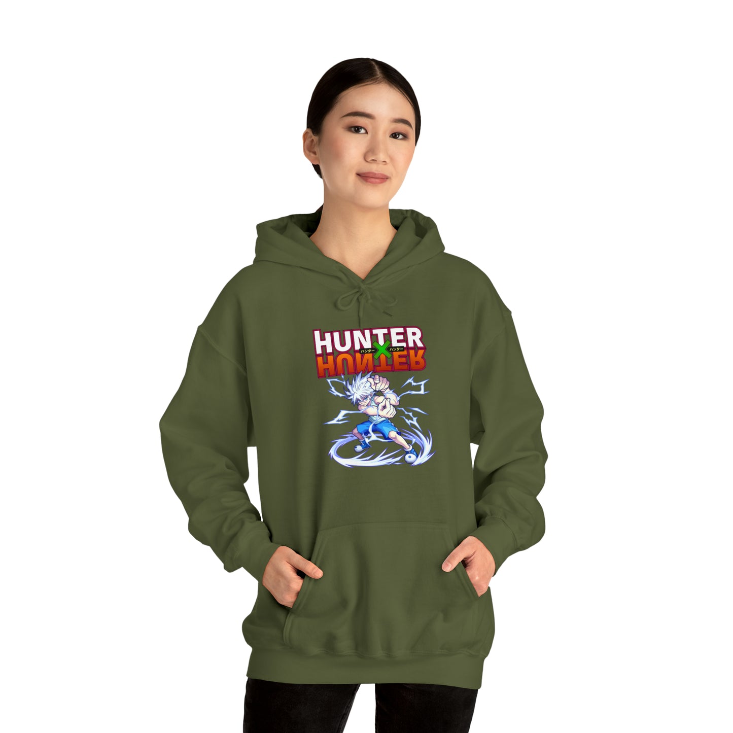 3MLLC | Killua Zoldyck Hunter X Hunter Anime Manga Hoodie Unisex Heavy Blend™ Hooded Sweatshirt