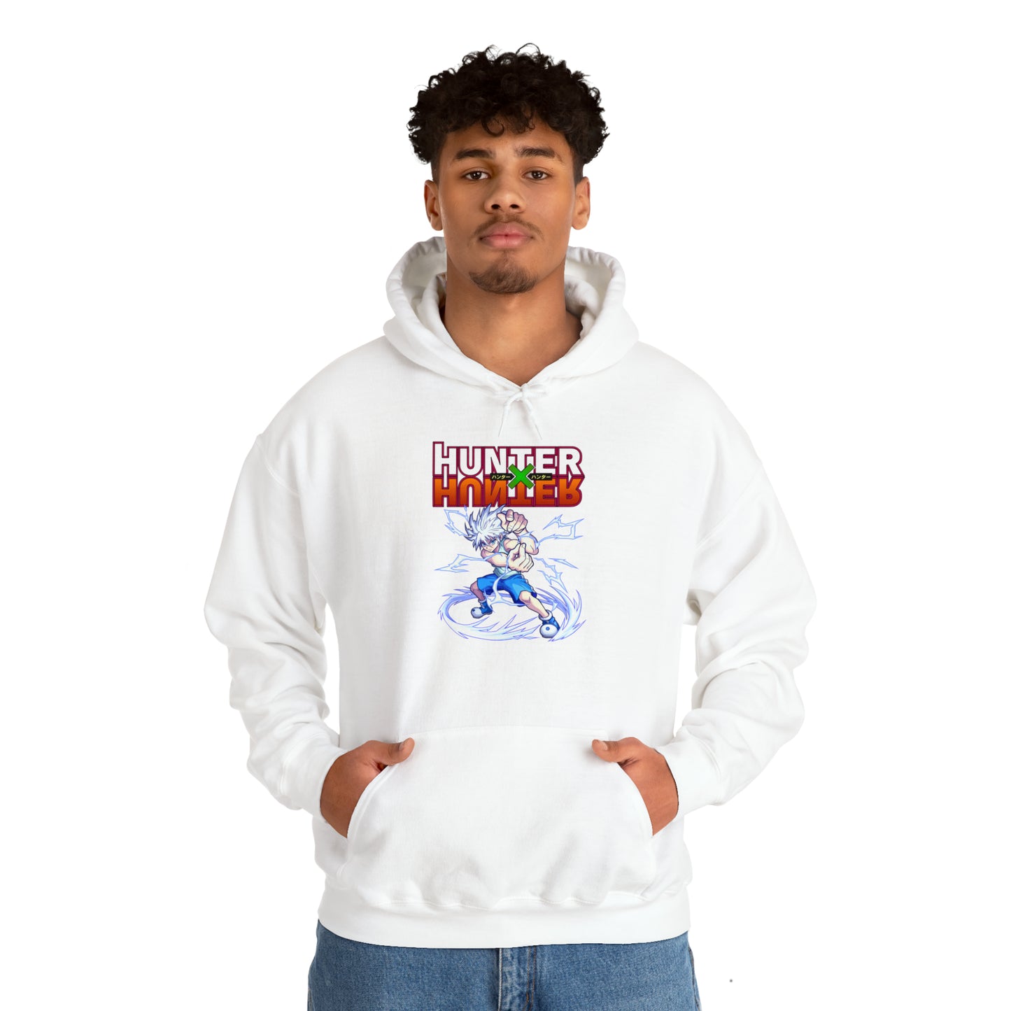 3MLLC | Killua Zoldyck Hunter X Hunter Anime Manga Hoodie Unisex Heavy Blend™ Hooded Sweatshirt