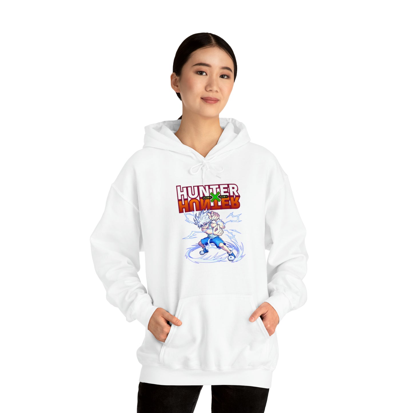 3MLLC | Killua Zoldyck Hunter X Hunter Anime Manga Hoodie Unisex Heavy Blend™ Hooded Sweatshirt