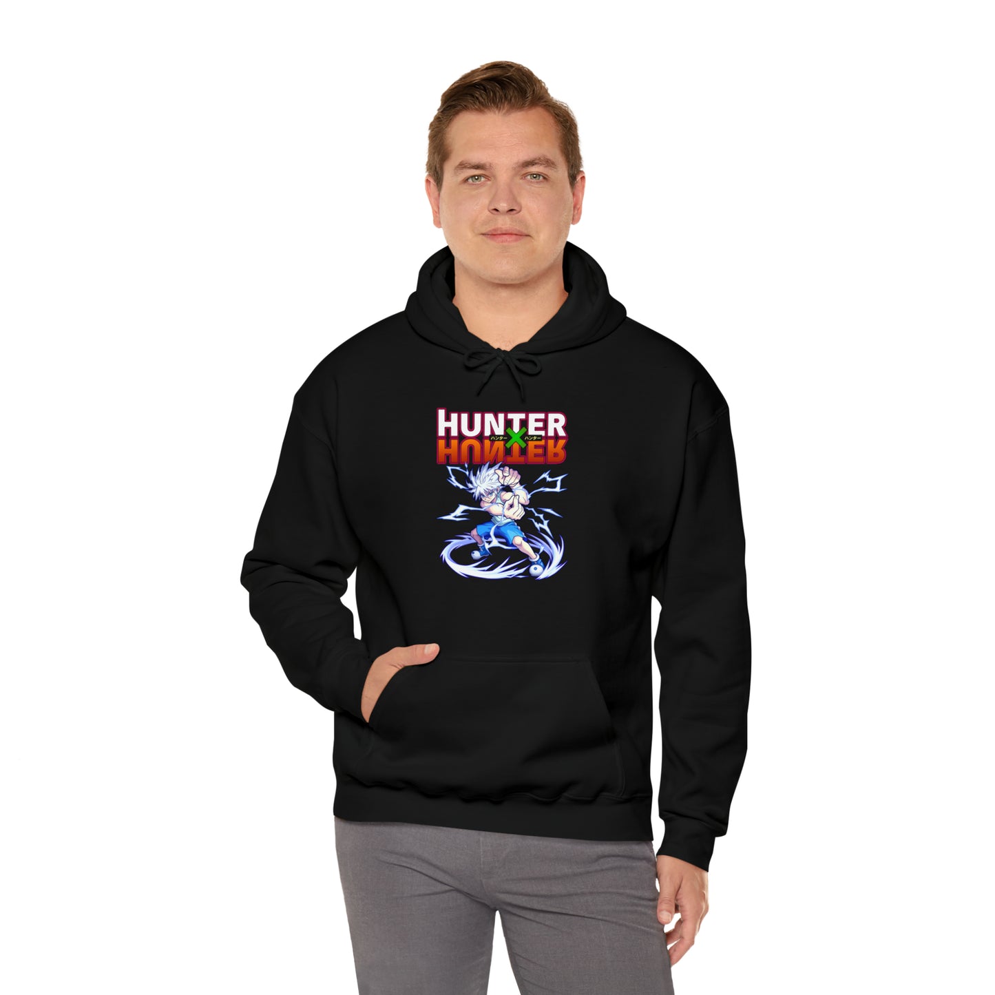 3MLLC | Killua Zoldyck Hunter X Hunter Anime Manga Hoodie Unisex Heavy Blend™ Hooded Sweatshirt