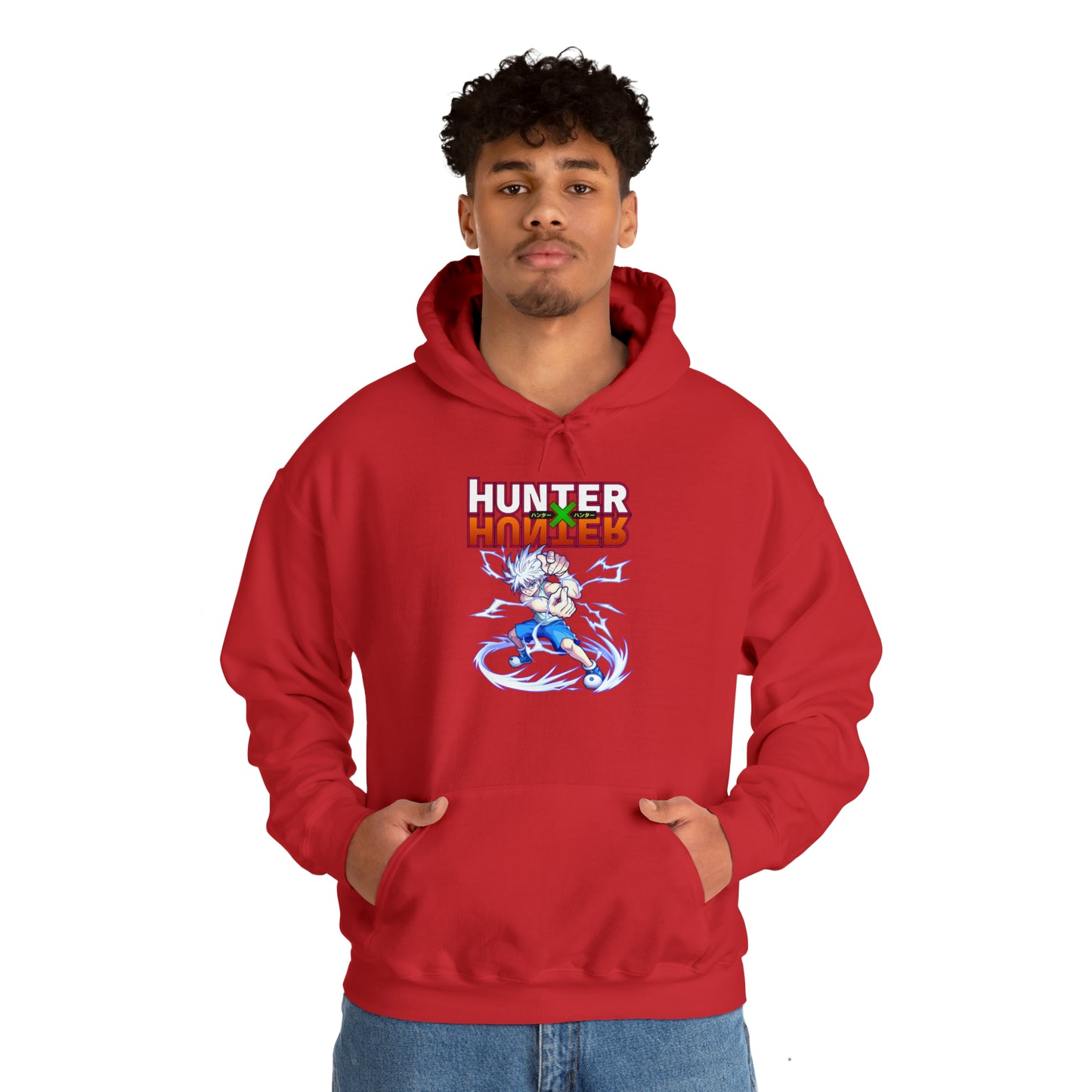 3MLLC | Killua Zoldyck Hunter X Hunter Anime Manga Hoodie Unisex Heavy Blend™ Hooded Sweatshirt