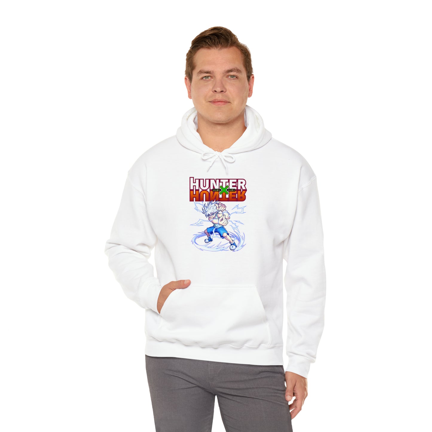 3MLLC | Killua Zoldyck Hunter X Hunter Anime Manga Hoodie Unisex Heavy Blend™ Hooded Sweatshirt