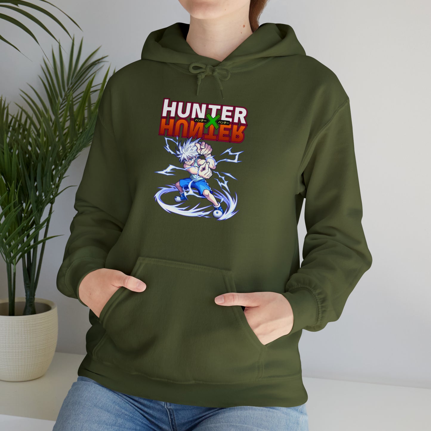 3MLLC | Killua Zoldyck Hunter X Hunter Anime Manga Hoodie Unisex Heavy Blend™ Hooded Sweatshirt