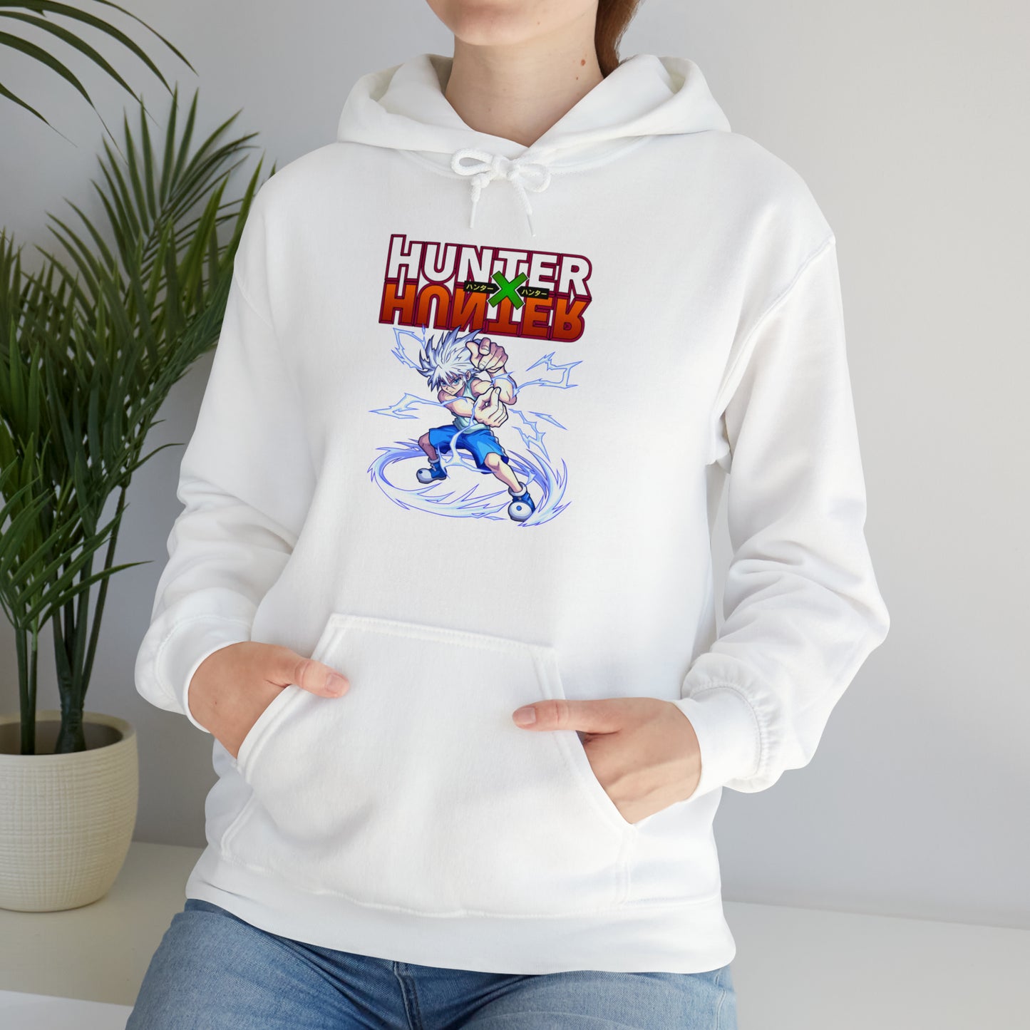 3MLLC | Killua Zoldyck Hunter X Hunter Anime Manga Hoodie Unisex Heavy Blend™ Hooded Sweatshirt