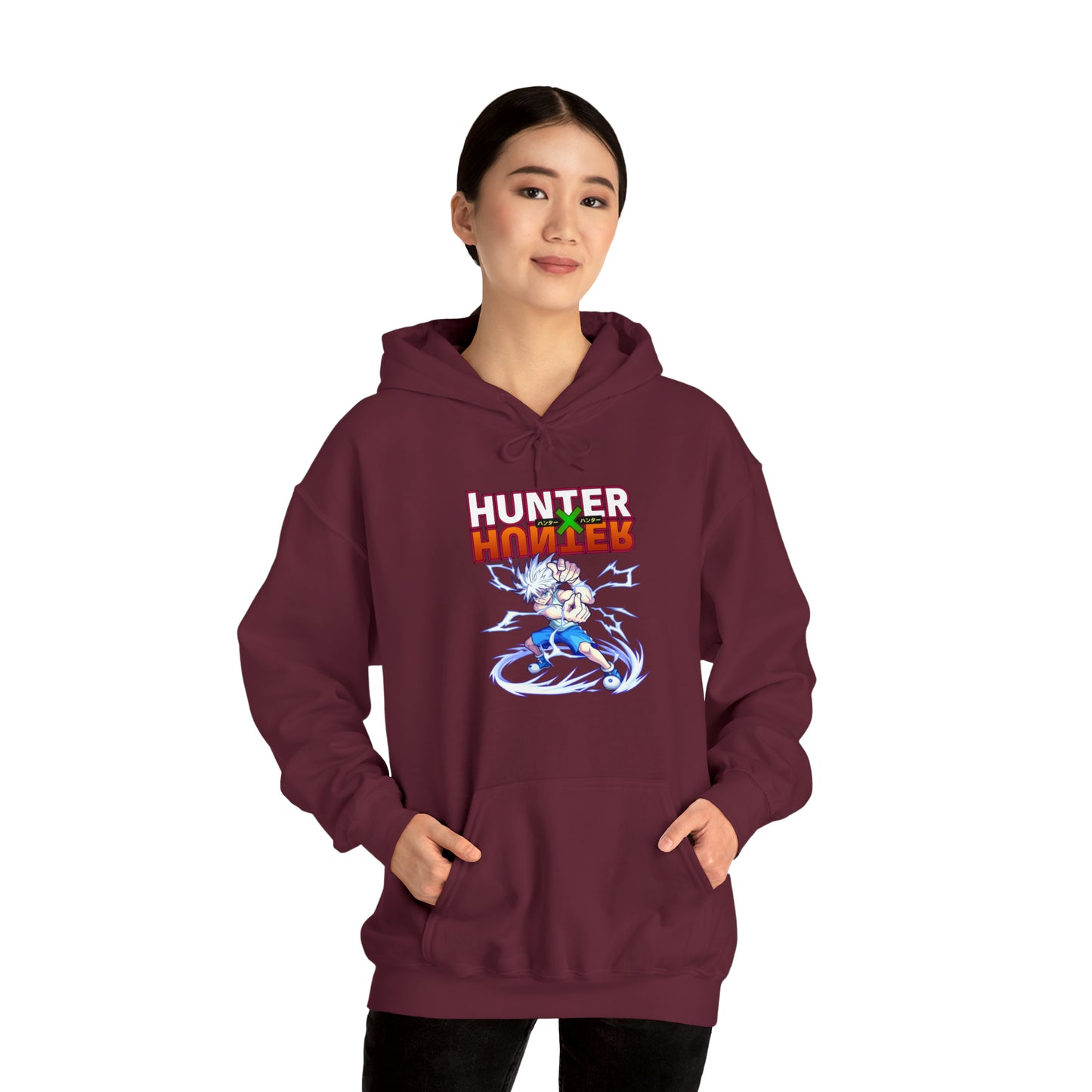3MLLC | Killua Zoldyck Hunter X Hunter Anime Manga Hoodie Unisex Heavy Blend™ Hooded Sweatshirt