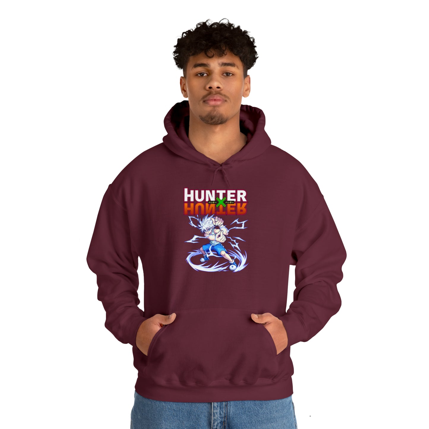 3MLLC | Killua Zoldyck Hunter X Hunter Anime Manga Hoodie Unisex Heavy Blend™ Hooded Sweatshirt