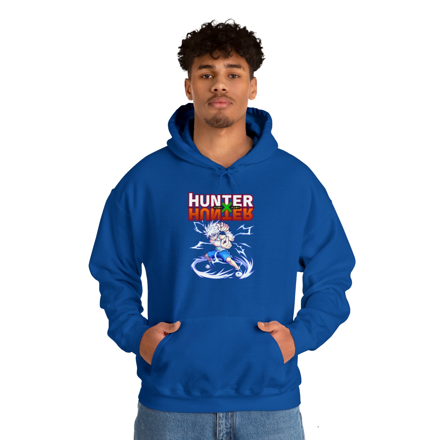 3MLLC | Killua Zoldyck Hunter X Hunter Anime Manga Hoodie Unisex Heavy Blend™ Hooded Sweatshirt