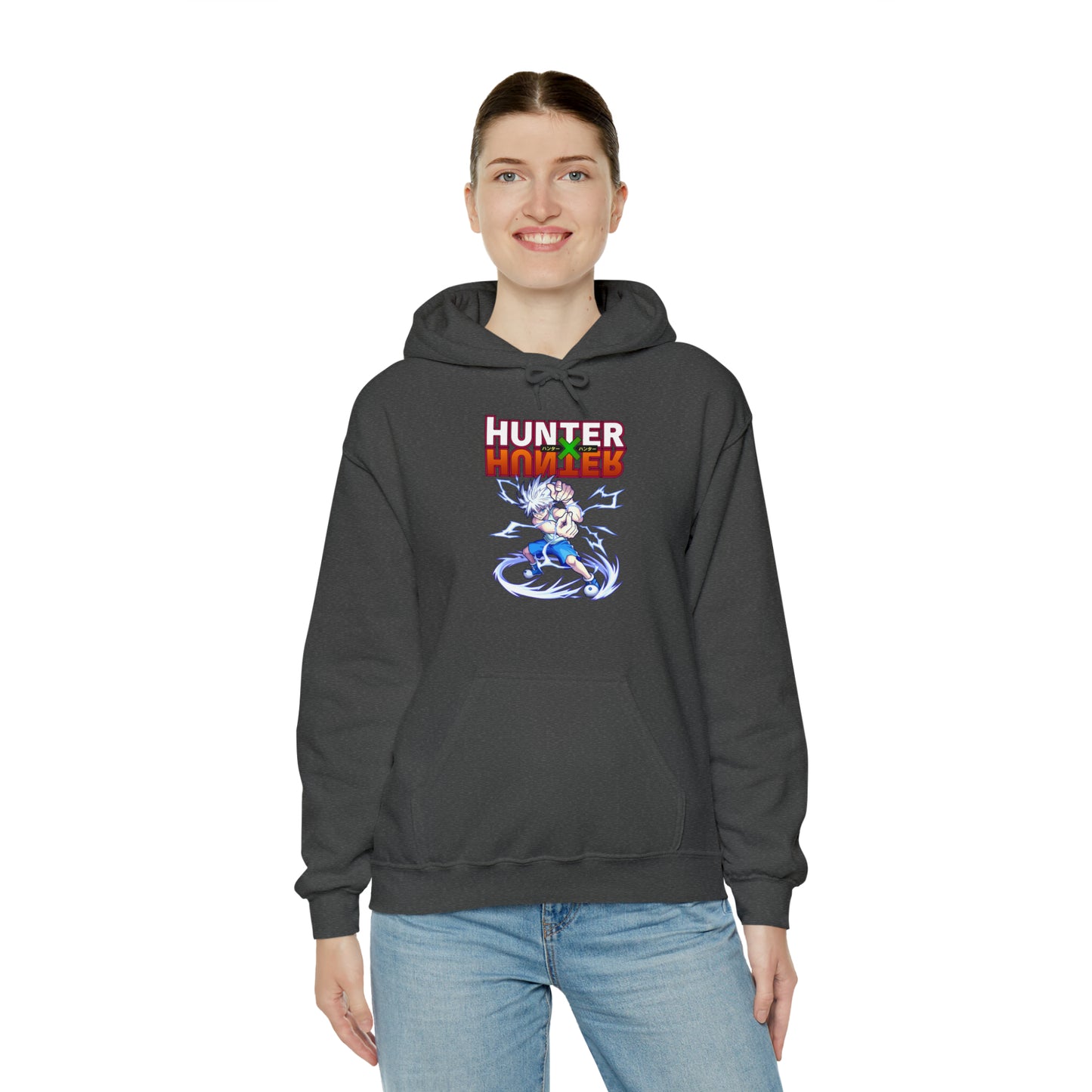 3MLLC | Killua Zoldyck Hunter X Hunter Anime Manga Hoodie Unisex Heavy Blend™ Hooded Sweatshirt