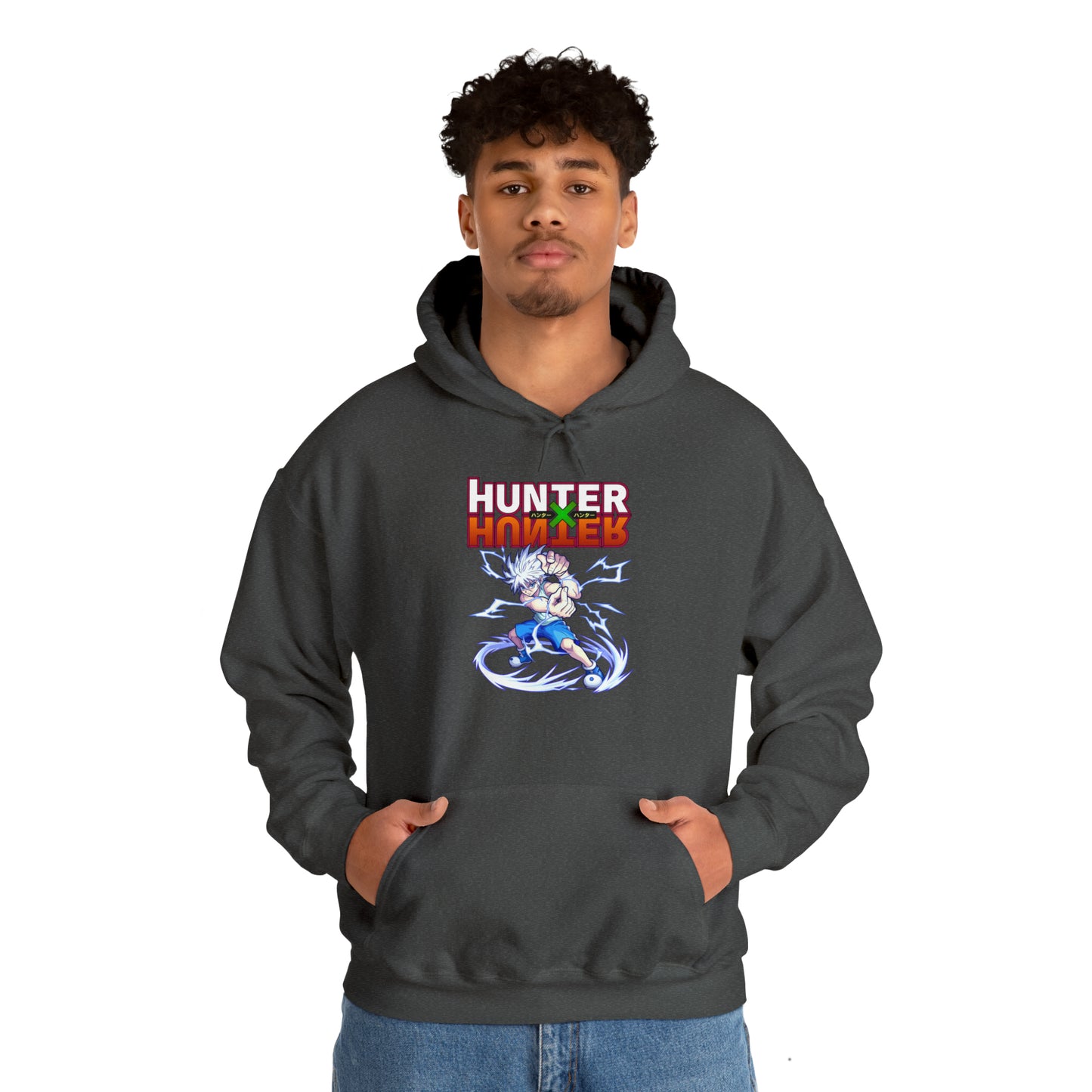 3MLLC | Killua Zoldyck Hunter X Hunter Anime Manga Hoodie Unisex Heavy Blend™ Hooded Sweatshirt