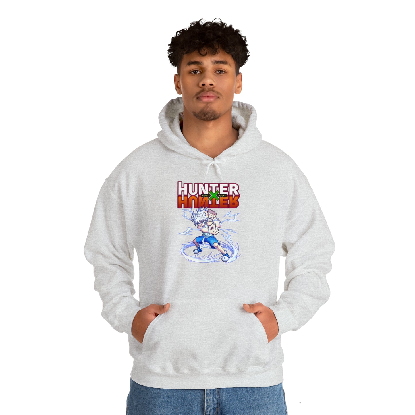 3MLLC | Killua Zoldyck Hunter X Hunter Anime Manga Hoodie Unisex Heavy Blend™ Hooded Sweatshirt