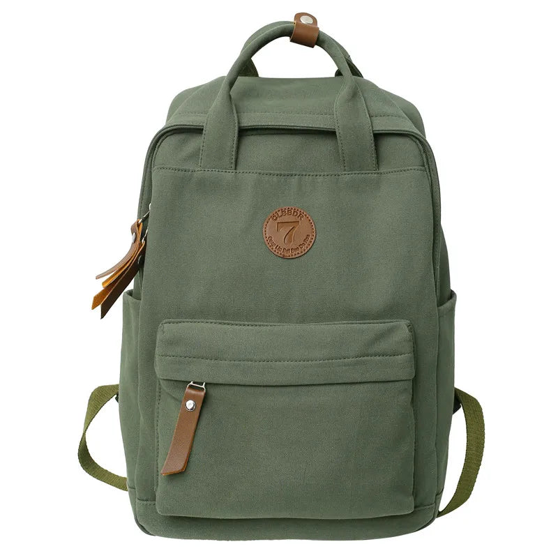 New Women Male Canvas College Backpack Men Female Retro Travel Book Bag Girl Boy Laptop Student Fashion Vintage Lady School Bags
