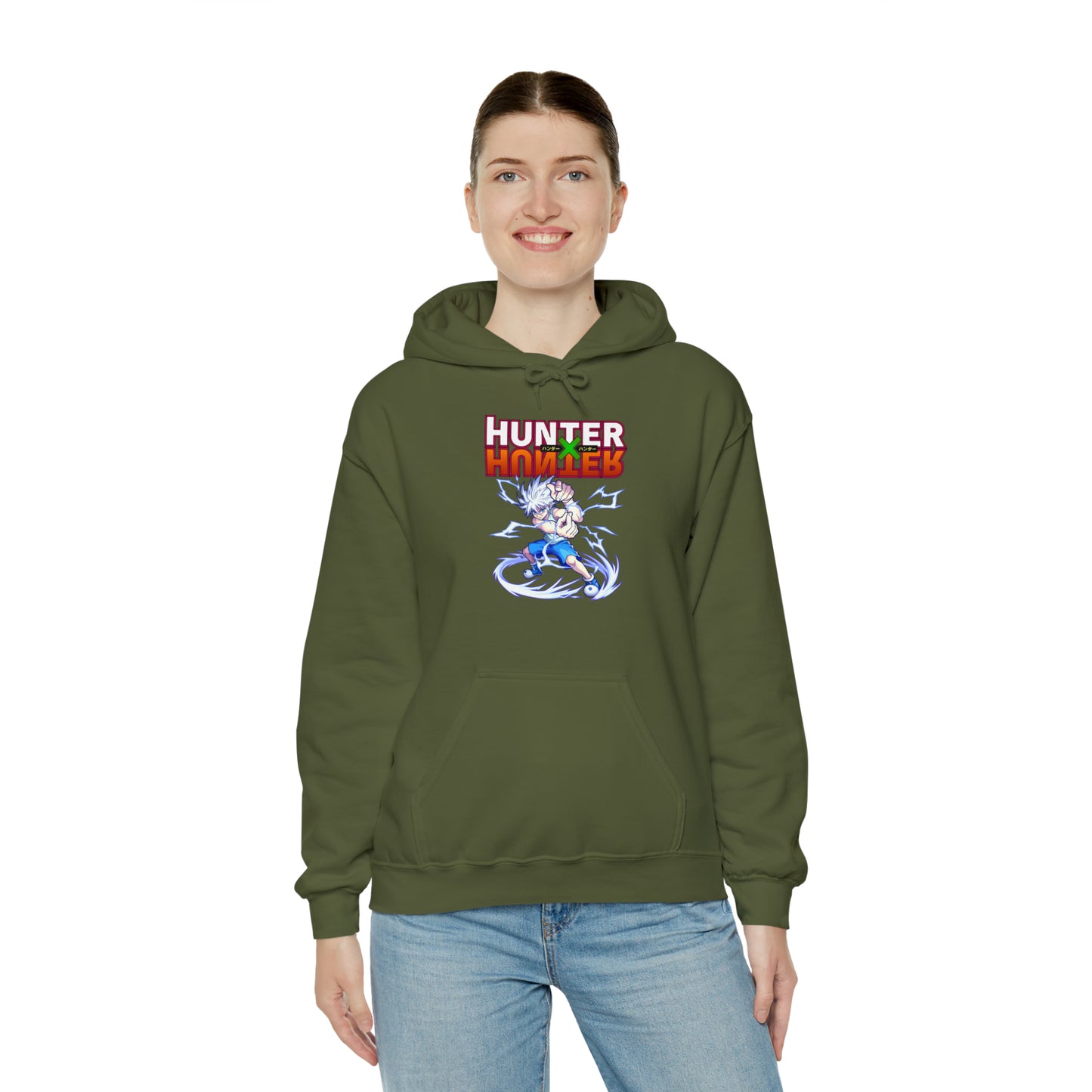 3MLLC | Killua Zoldyck Hunter X Hunter Anime Manga Hoodie Unisex Heavy Blend™ Hooded Sweatshirt