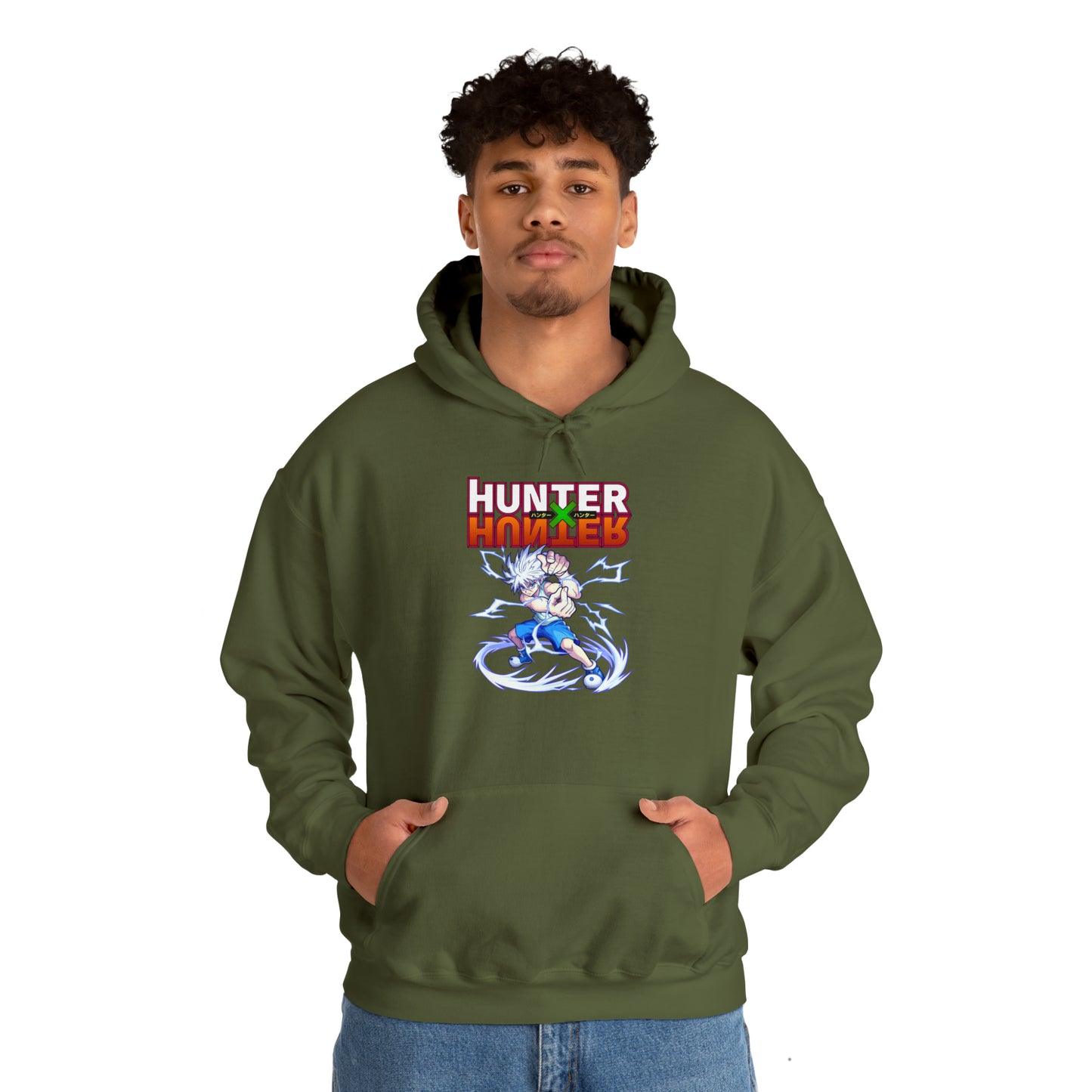 3MLLC | Killua Zoldyck Hunter X Hunter Anime Manga Hoodie Unisex Heavy Blend™ Hooded Sweatshirt