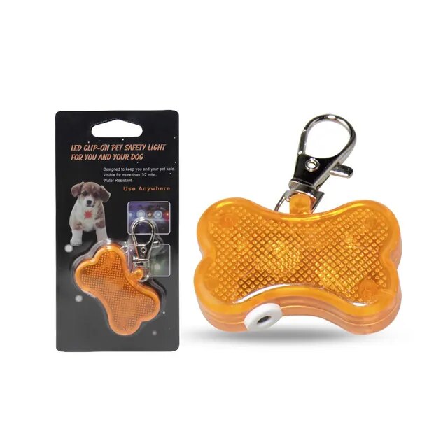 Led Dog Collar Pendant Rechargeable Pet Usb Luminous Collar Pendant Pet Flash Light Leash Dog Bone Design Decoration Dog Necklace