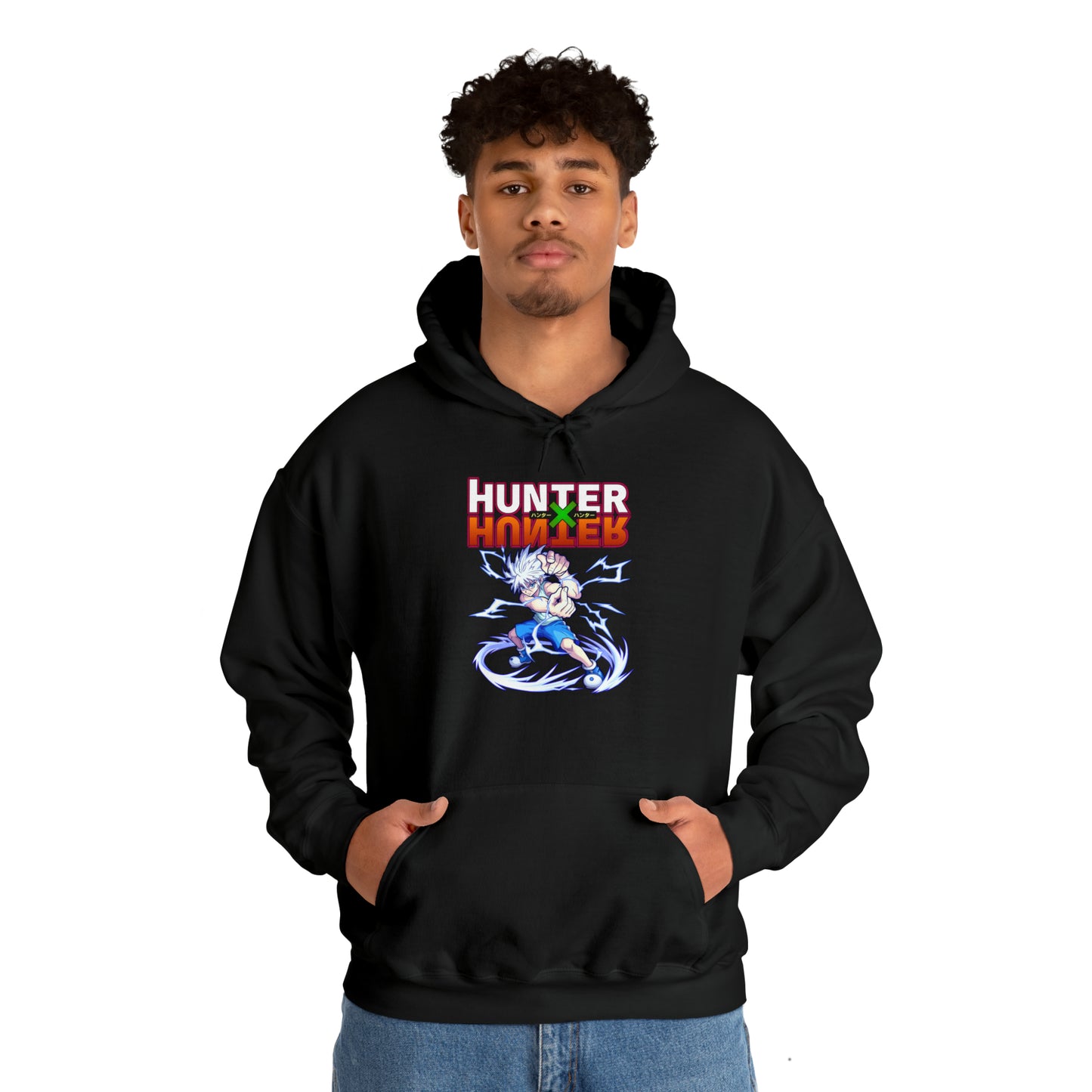 3MLLC | Killua Zoldyck Hunter X Hunter Anime Manga Hoodie Unisex Heavy Blend™ Hooded Sweatshirt