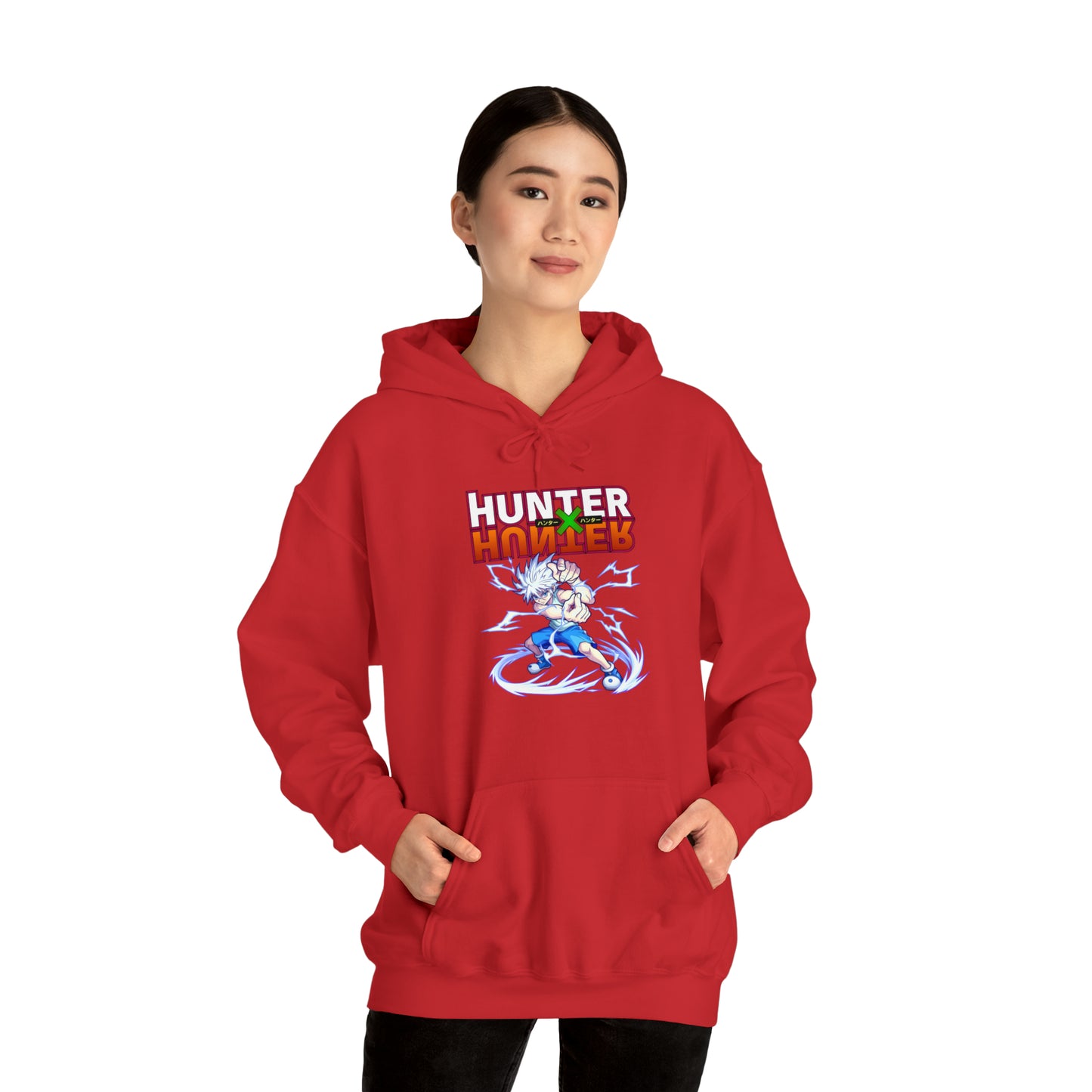 3MLLC | Killua Zoldyck Hunter X Hunter Anime Manga Hoodie Unisex Heavy Blend™ Hooded Sweatshirt