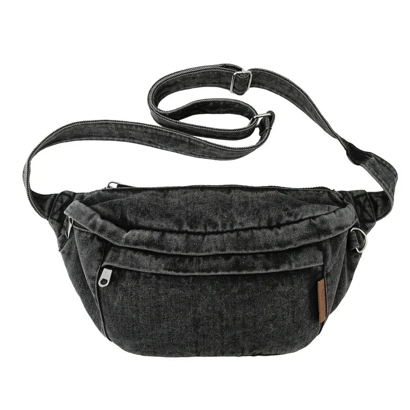 Denim Zipper Youth Ladies Waist Packs Advanced Sense Female Crossbody Bags on Sale 2024 Brand Hot Sale Bolsas Para Mujeres