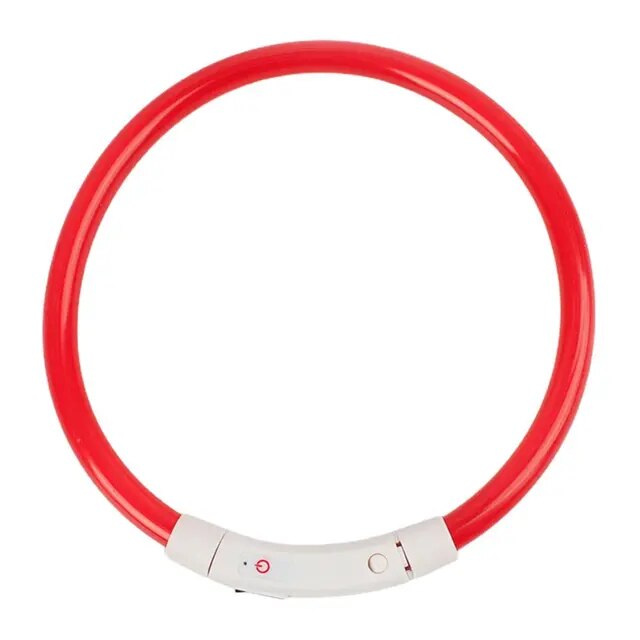 LED Dog Cat Collar Luminous Rechargeable for Outdoor Light up Collar USB Charging Puppy for Outdoor