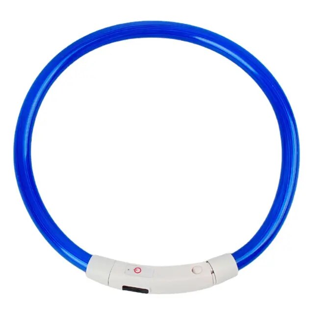 LED Dog Cat Collar Luminous Rechargeable for Outdoor Light up Collar USB Charging Puppy for Outdoor