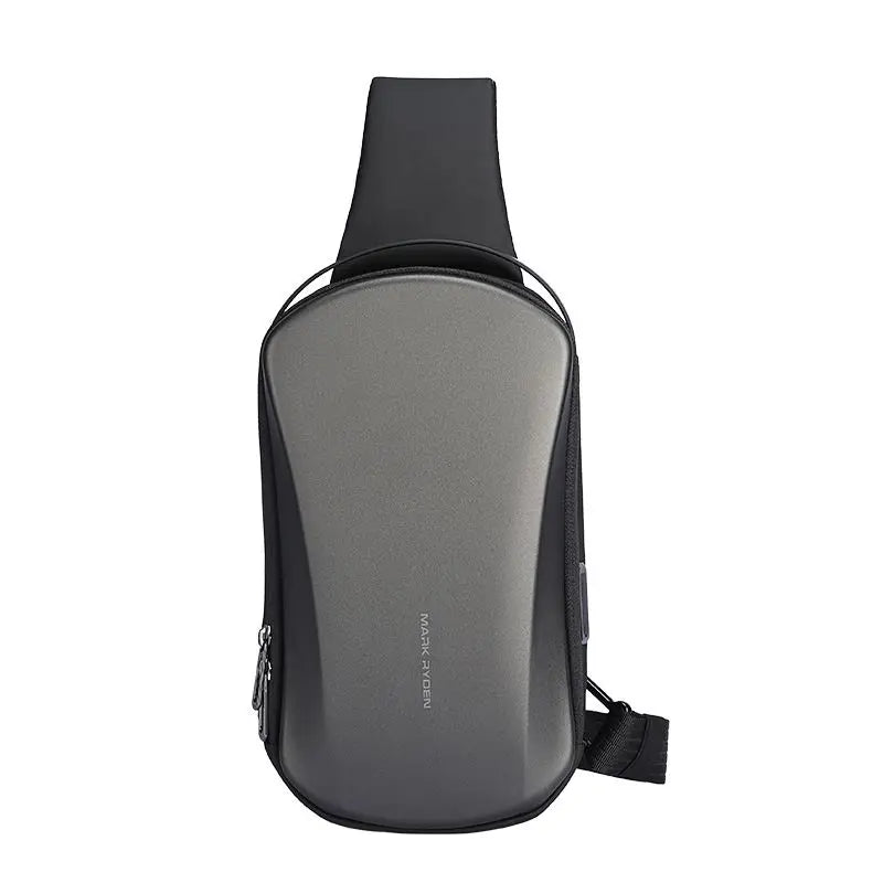 Multifunction USB Crossbody Bag Shoulder Bag Man TPU Waterproof Travel Sling Messenger Pack Chest Bag for Male