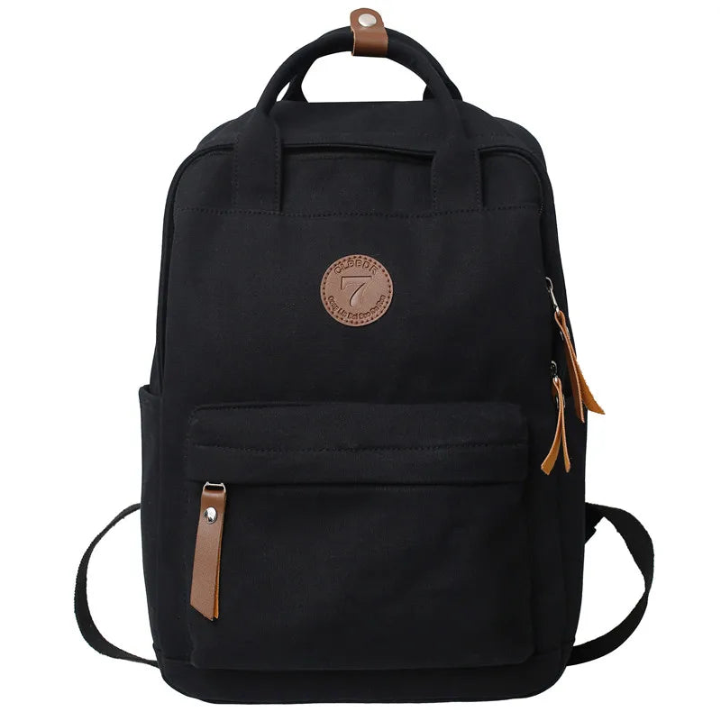 New Women Male Canvas College Backpack Men Female Retro Travel Book Bag Girl Boy Laptop Student Fashion Vintage Lady School Bags