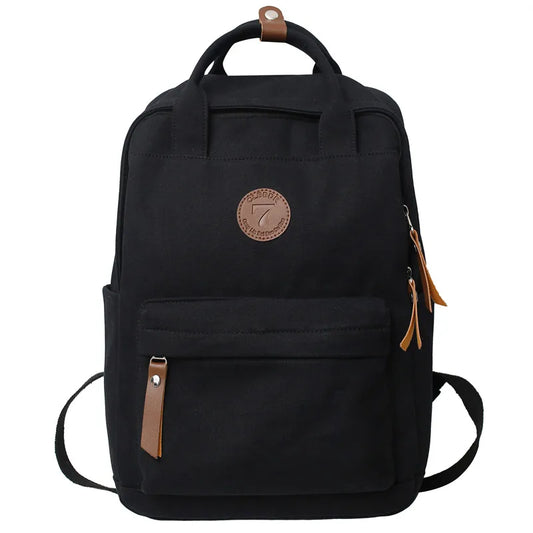 New Women Male Canvas College Backpack Men Female Retro Travel Book Bag Girl Boy Laptop Student Fashion Vintage Lady School Bags