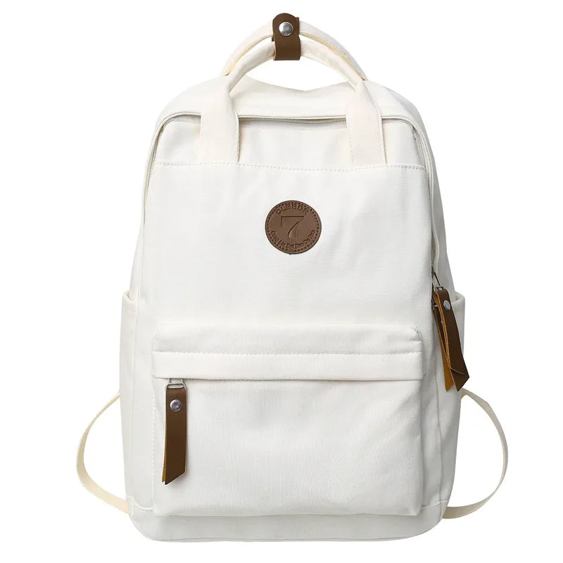 New Women Male Canvas College Backpack Men Female Retro Travel Book Bag Girl Boy Laptop Student Fashion Vintage Lady School Bags