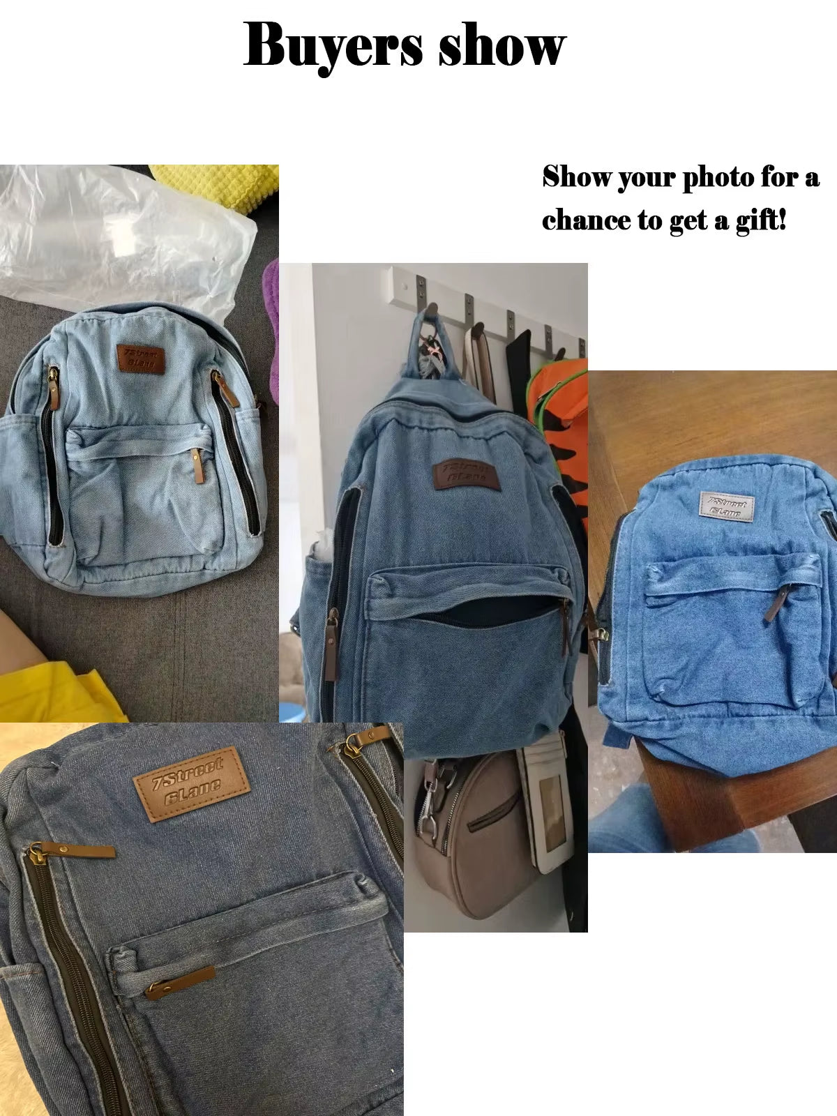 Denim Fashion Backpacks for School Trend Student Jeans Bag Multi Pockets Large Capacity Rucksack Mochila De Escola Feminina 2023