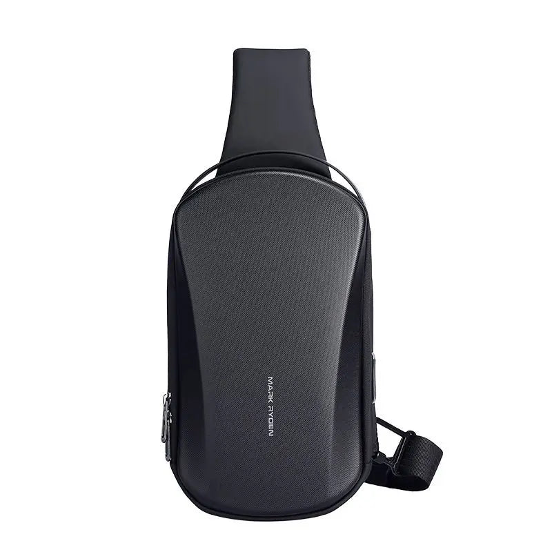 Multifunction USB Crossbody Bag Shoulder Bag Man TPU Waterproof Travel Sling Messenger Pack Chest Bag for Male