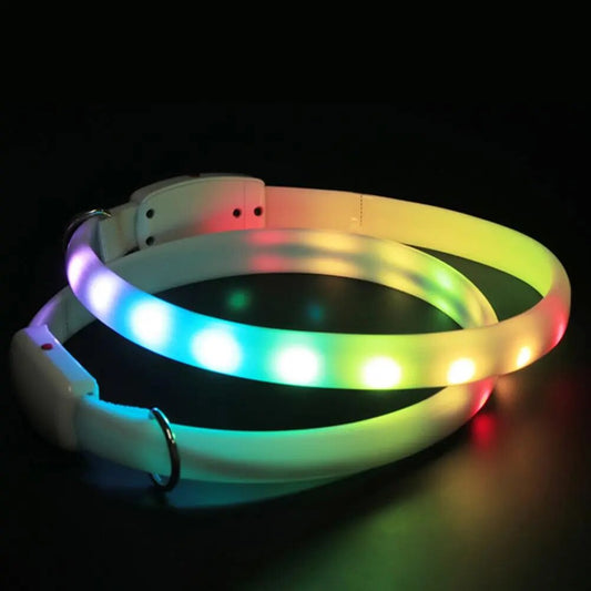 Led Dog Collar Cuttable Led Pet Collars Rechargeable Comfortable Luminous Accessories for Dogs Pet Supplies Flashing Dog Collar