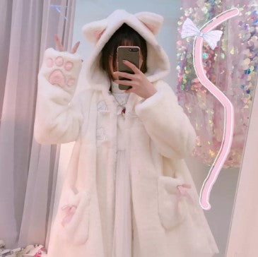 Cute Oversized Cat Hooded Coat